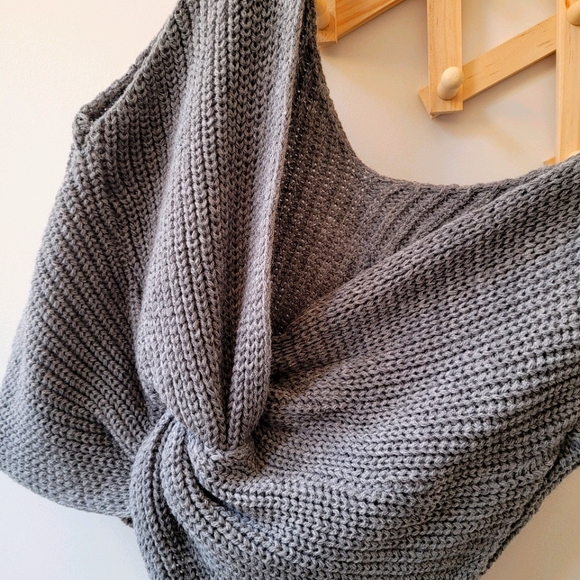 BOOHOO Crop Twist Sweater Vest (s18) Grey - Picture 2 of 6